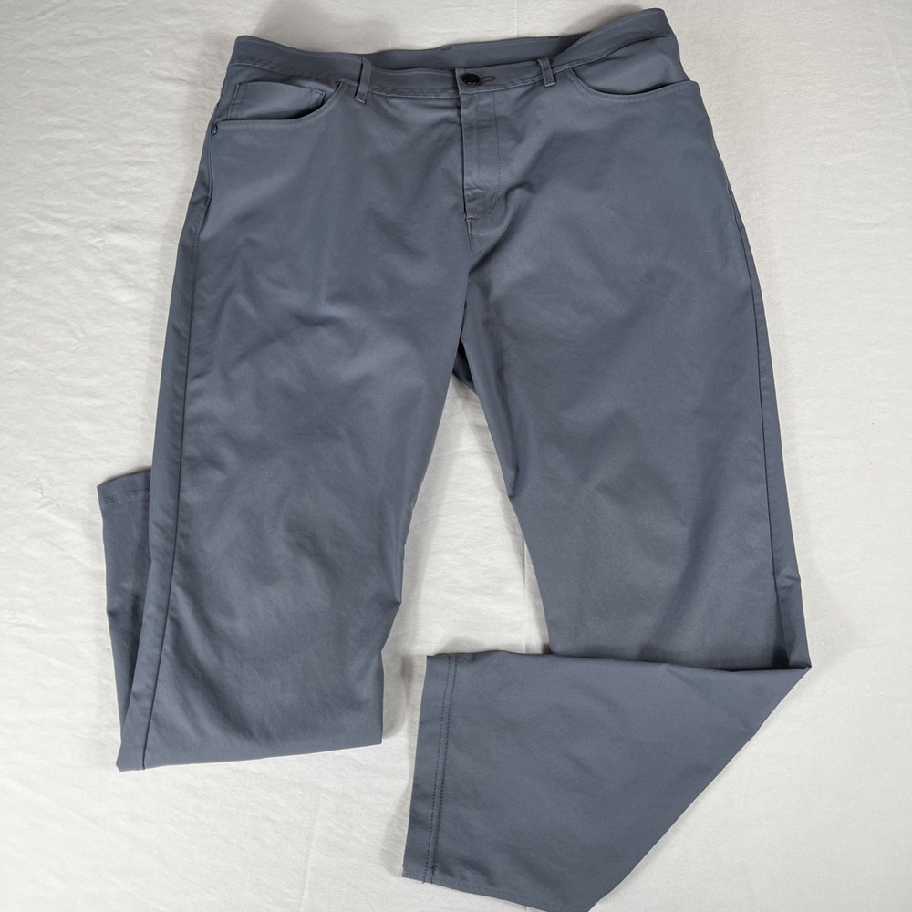 Public Rec Pants‎ Mens 36x30 Gray Stretch Chino 5 Pocket Travel Tech Casual